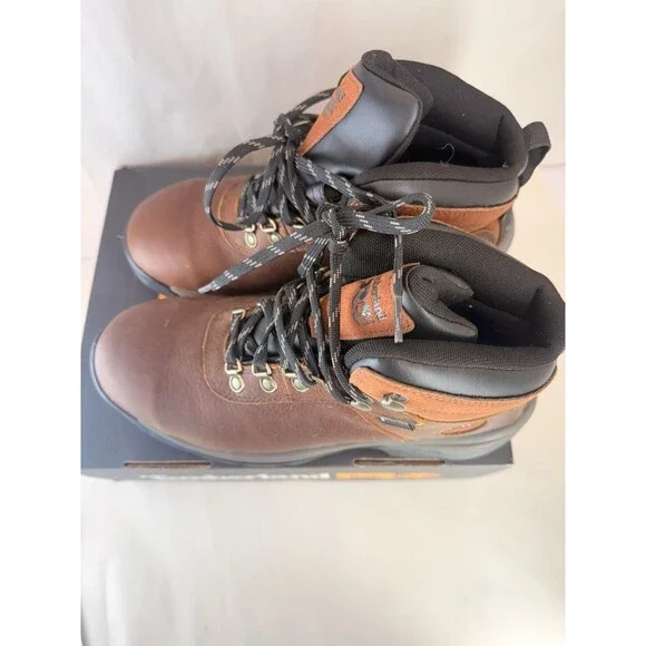 NEW Timberland Flume Mid Dark Brown Waterproof Hiking Boots Men 8.5 M TB 0A29B8 - Picture 2 of 16
